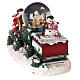 Christmas train with snow globe, lights and motion, 8x14x4 in s11