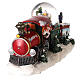 Christmas train glass snow globe motion lights 20x35x10 cm s9