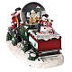 Christmas train glass snow globe motion lights 20x35x10 cm s11