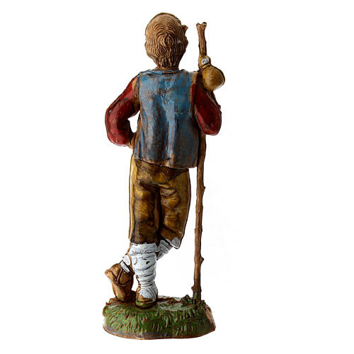 Jeune avec canne style XVIIIe siècle Moranduzzo crèche 10 cm 2