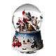 Christmas snow globe and music box with Santa and squirrel 6x4x4 in s1