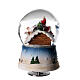 Boule à neige Père Noël et écureuil avec boîte à musique 15x10x10 cm s5