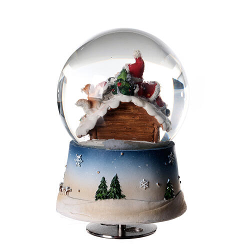 Carillon natalizio Babbo Natale scoiattolo 15x10x10 cm 5
