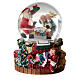 Caixa de música globo de neve Pai Natal com rena, 15x11x11 cm s1