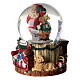 Caixa de música globo de neve Pai Natal com rena, 15x11x11 cm s3