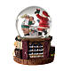 Christmas snow globe music box Santa Claus reindeer 15x10x10 cm s5