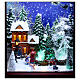 Cenário natalino numa caixa de correio iluminada com neve 60x30x20 cm s4