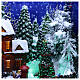 Cenário natalino numa caixa de correio iluminada com neve 60x30x20 cm s7
