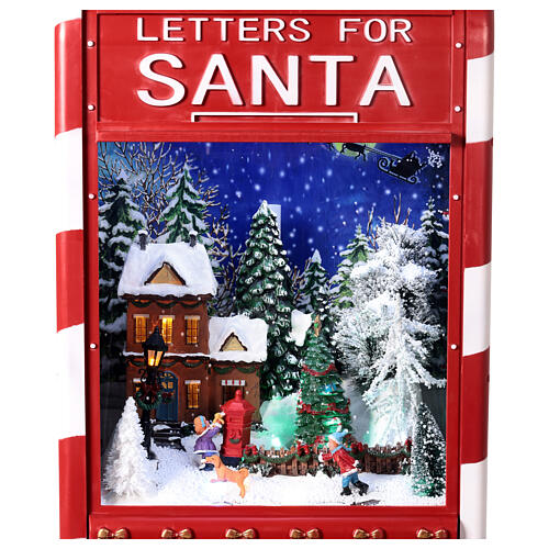 Christmas village illuminated letterbox with snow 60x30x20cm 2