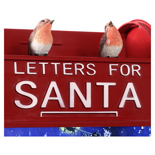 Christmas village illuminated letterbox with snow 60x30x20cm
