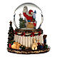 Globo de neve Pai Natal com lareira e presentes 20x15x15 cm s5