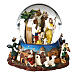 Christmas snow globe with Nativity, Wise Men and music box 6x6x6 in s3
