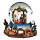 Boule à neige avec boîte à musique Nativité et rois mages 15x15x15 cm s4