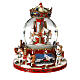 Christmas snow globe with animated carousel 8x6x6 in s1