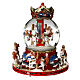 Christmas snow globe with animated carousel 8x6x6 in s3