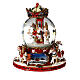 Christmas snow globe with animated carousel 8x6x6 in s4