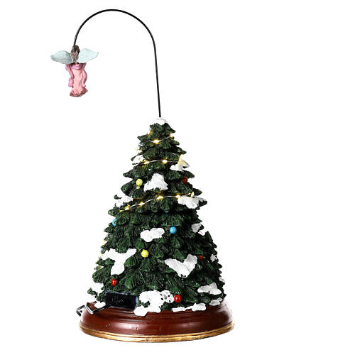Árvore de Natal com Natividade movimento e luzes 40 cm 7