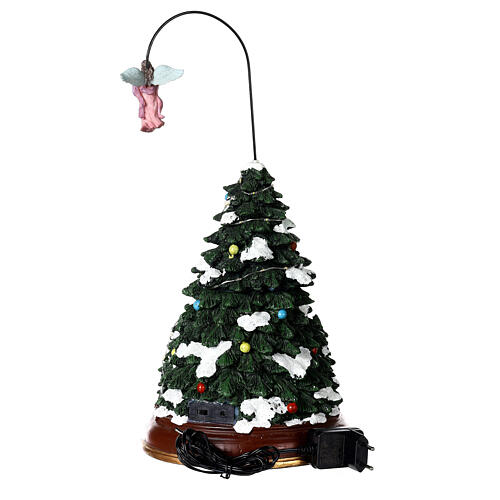 Árvore de Natal com Natividade movimento e luzes 40 cm 9