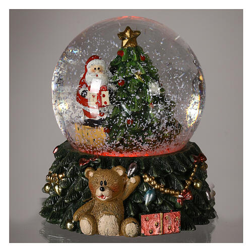 2 Ornamenti Natalizi In Ceramica - Pupazzi Di Neve O Babbo Natale Con Palla Di Neve, Altezza 11,5 Cm, Decorazioni Fai Da Te Dipinte A Mano