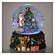 Sfera di vetro neve Babbo Natale albero orsetto 10x5x5 s2