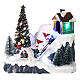 Ski slope scene with motion and multicoloured LED lights 6x8x6 in s1