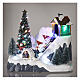 Ski slope scene with motion and multicoloured LED lights 6x8x6 in s2