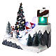 Ski slope scene with motion and multicoloured LED lights 6x8x6 in s3