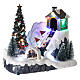 Scena pista da sci led multicolore movimento 15x20x15 cm s4