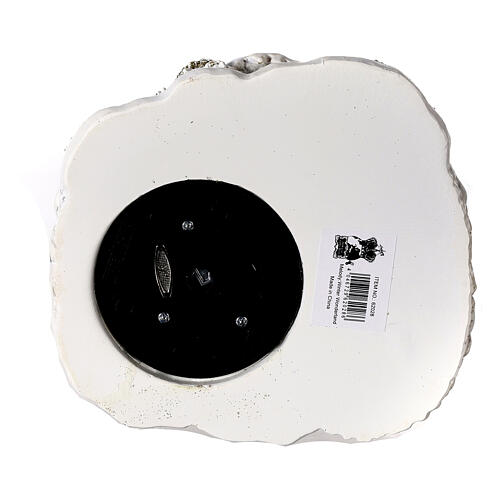 Kula szklana podwójna - willa, sanie, biała, 15x15x15 cm 6