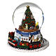 Snow globe with Christmas tree and animated train 20x15x15 cm s3