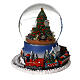 Snow globe with Christmas tree and animated train 20x15x15 cm s4