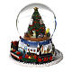 Glass snow globe tree moving train 20x15x15 cm s3