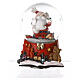 Snow globe with Santa Claus on an open book, music box, 15x10x10 cm s1