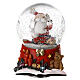 Snow globe with Santa Claus on an open book, music box, 15x10x10 cm s2