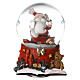Snow globe with Santa Claus on an open book, music box, 15x10x10 cm s3