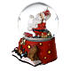 Snow globe with Santa Claus on an open book, music box, 15x10x10 cm s4