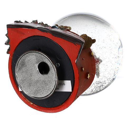 Kula ze szkła - Święty Mikołaj z książką, z pozytywką, 15x10x10 cm 7