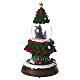 Snow globe with Christmas tree and animated train 35x20x20 cm s5