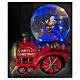 Treno con palla di vetro Babbo Natale 15x15x10 cm s2