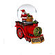 Pociąg ze szklaną kulą ze Świętym Mikołajem, 15x15x10 cm s5