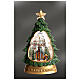 Bola de vidrio árbol de Navidad Natividad 30x20x10 cm s2