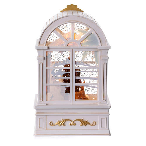 Window snow globe with Nativity Scene, 10x6x4 in 6