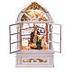 Palla di neve finestra Scena Natività 25x15x10 cm s1