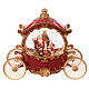 Carrozza palla di vetro con Babbo Natale 20x25x10 cm s1
