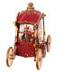 Carrozza palla di vetro con Babbo Natale 20x25x10 cm s5