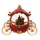 Carrozza palla di vetro con Babbo Natale 20x25x10 cm s6