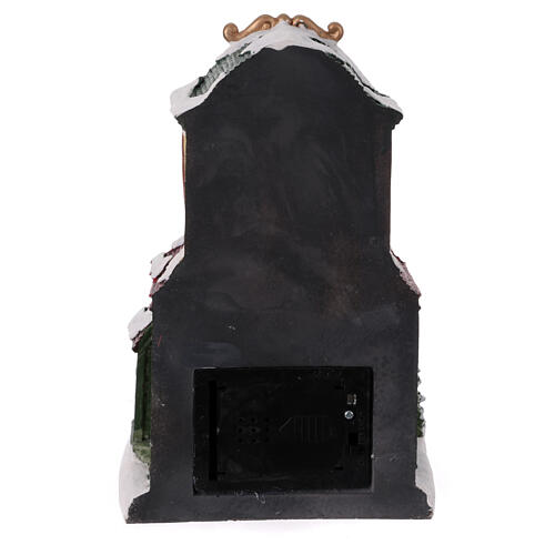 Winterszene, Spielzeugladen mit Bewegung, LED-Beleuchtung und Musik – 25×20×15 cm 5