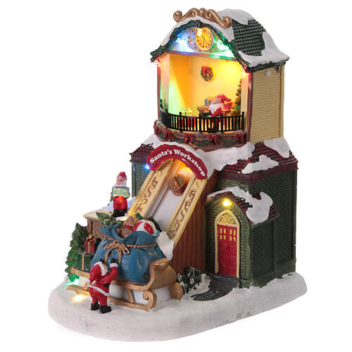 Toyshop with Santa Claus, 10x8x6 in 3