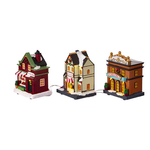 Christmas village set of 17 pieces with Santa Claus, 6x24x6 in 11