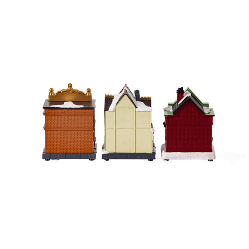 Zestaw wioski bożonarodzeniowej, 17 elementów, Mikołaj, 15x60x15 cm 12